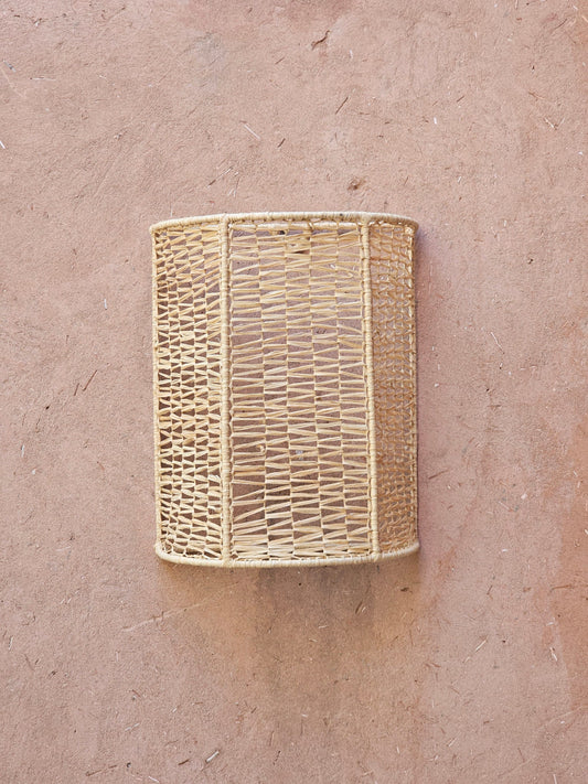 Natural Raffia Wall Sconce - Artisanal Wall Decor Lighting