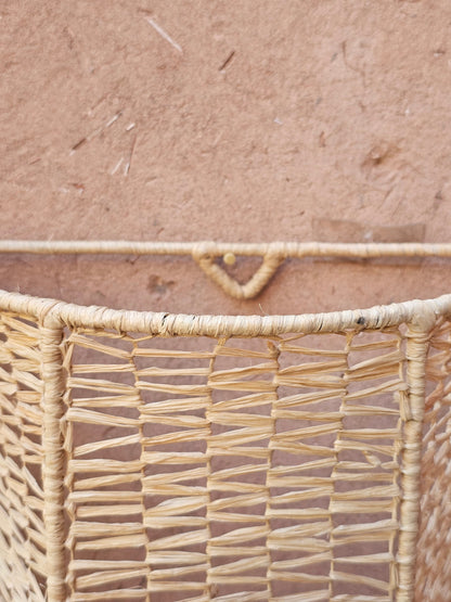 Natural Raffia Wall Sconce - Artisanal Wall Decor Lighting