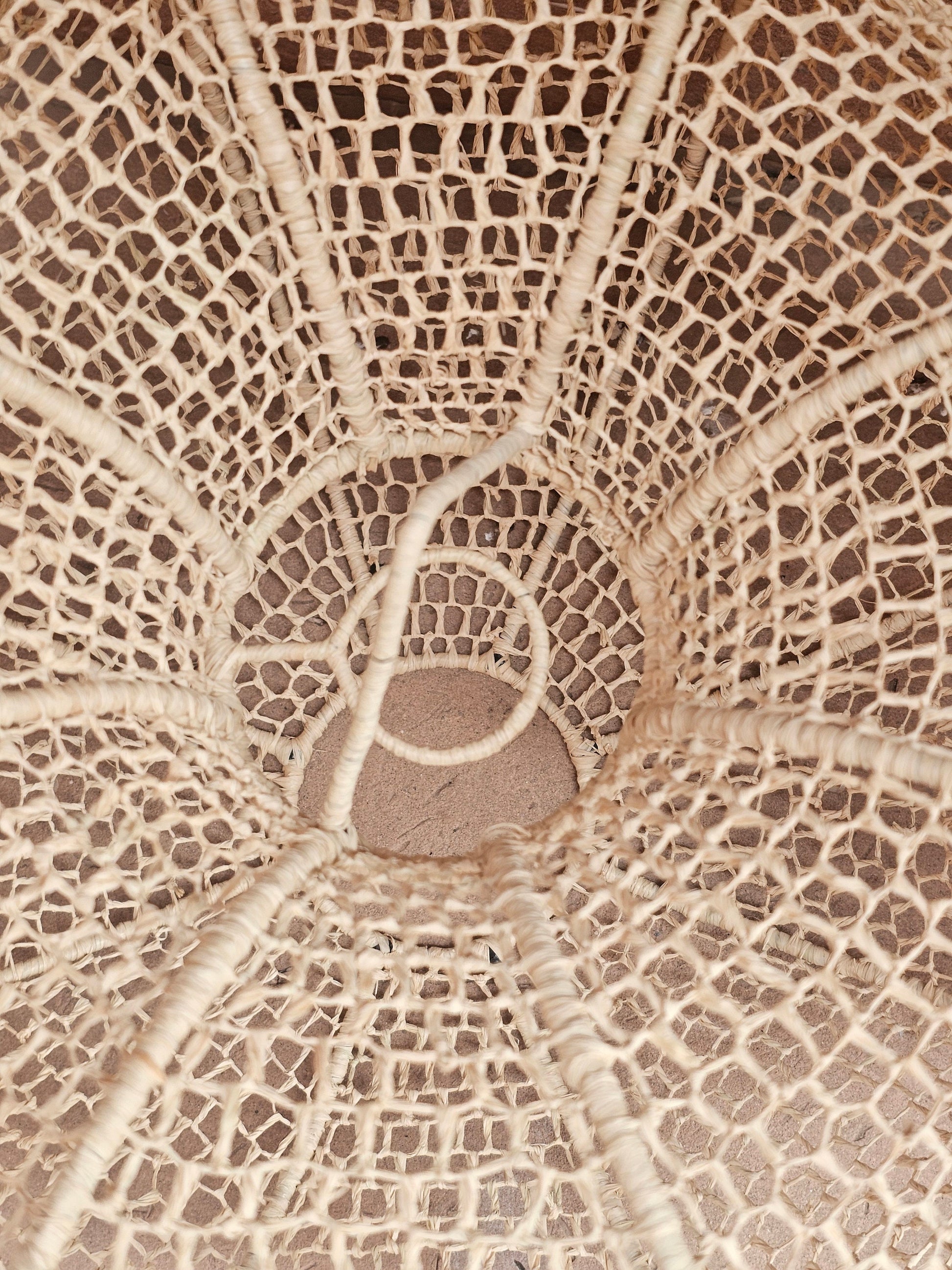 Raffia Pendant Light , Hanging Lamp Shade in Raffia