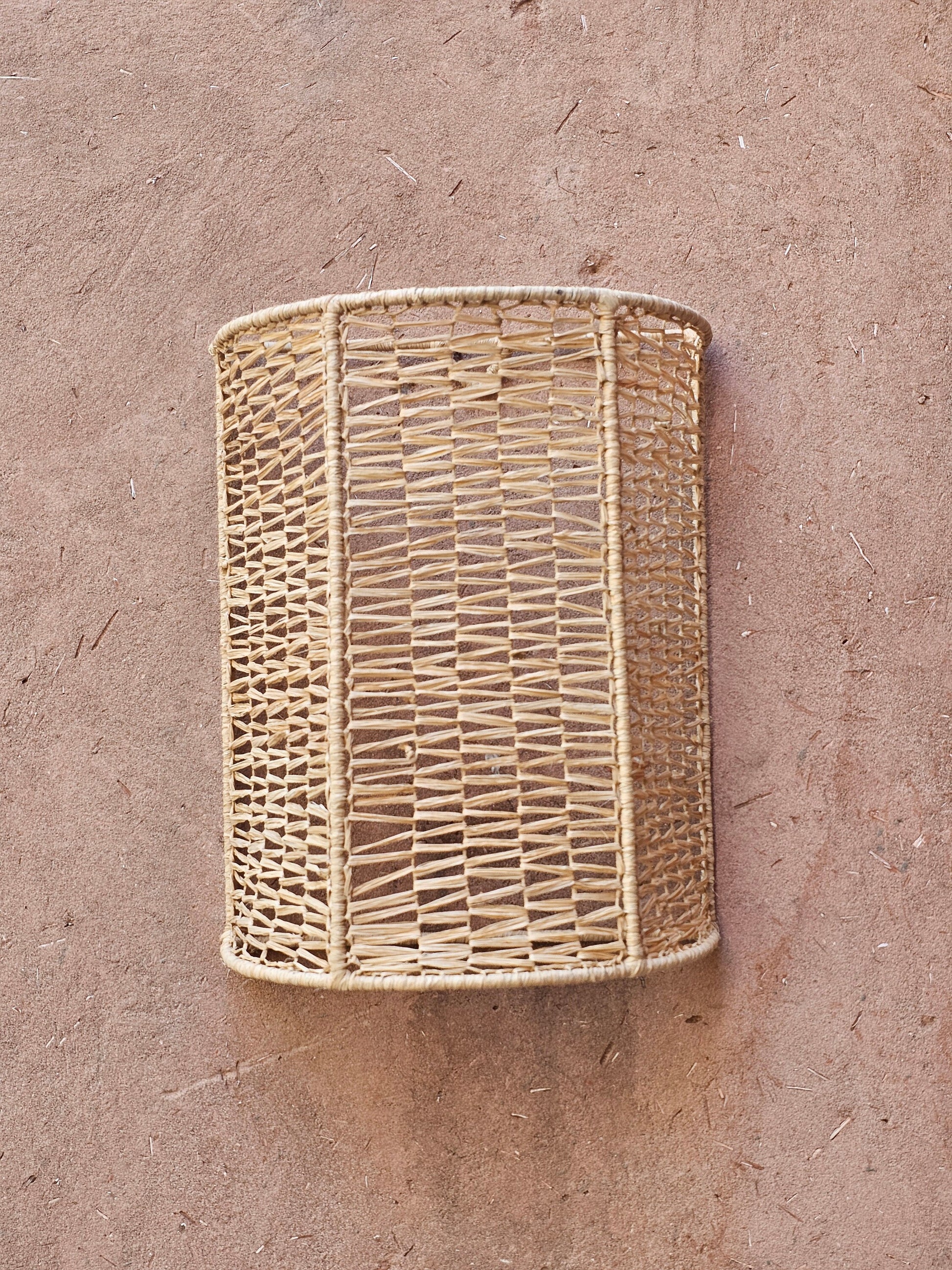 Natural Raffia Wall Sconce - Artisanal Wall Decor Lighting