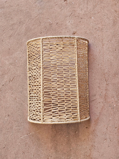 Natural Raffia Wall Sconce - Artisanal Wall Decor Lighting