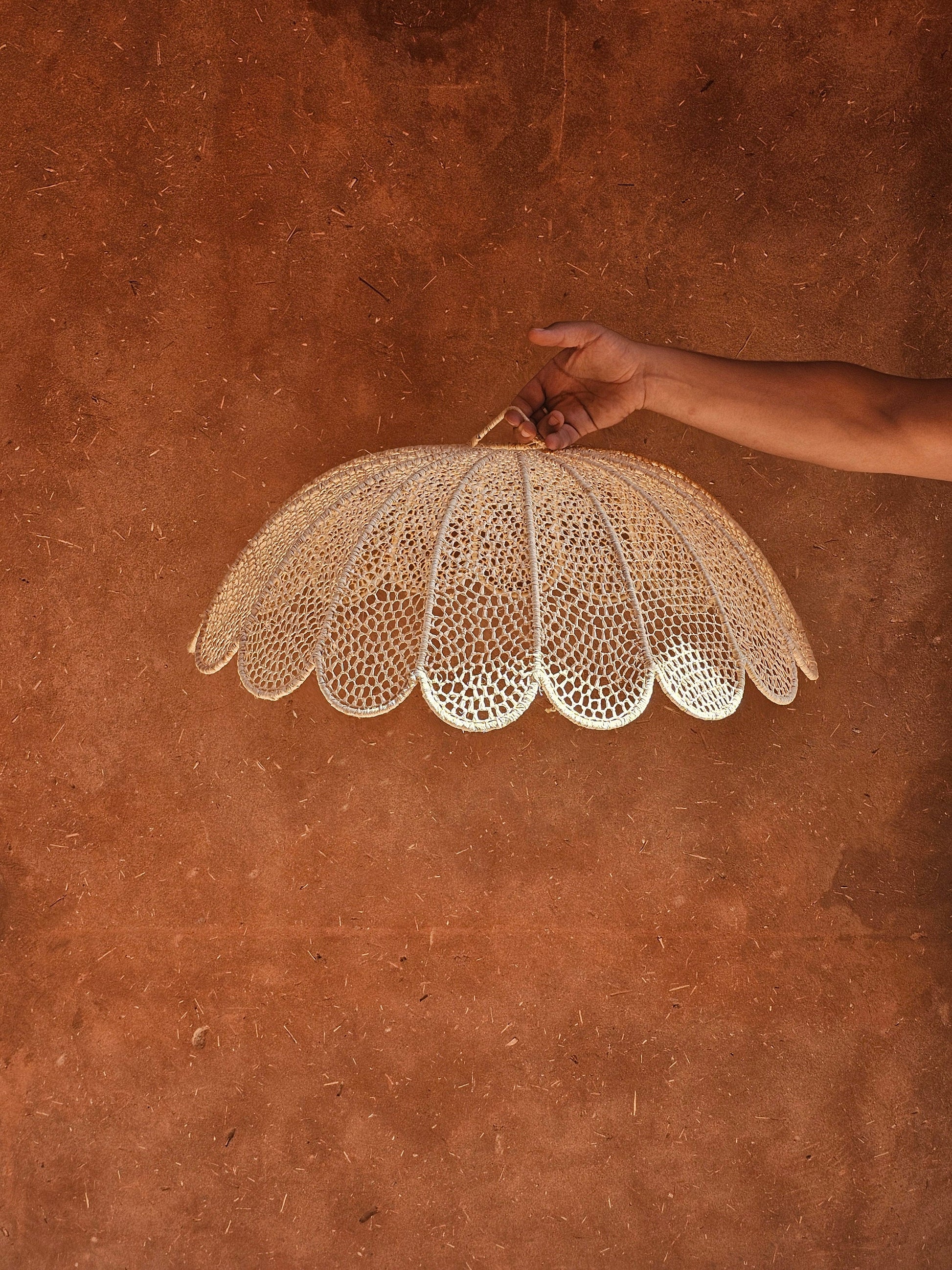Raffia Pendant Light , Hanging Lamp Shade in Raffia