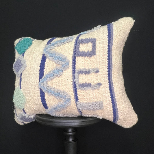 Handmade White Pillows - Cushions, Modern Berber Pillows, Berber Pillows, Ottoman , Wool Pillows, and Bohemian Decoration.