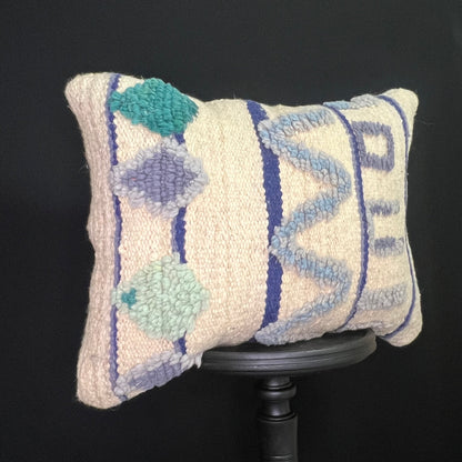 Handmade White Pillows - Cushions, Modern Berber Pillows, Berber Pillows, Ottoman , Wool Pillows, and Bohemian Decoration.