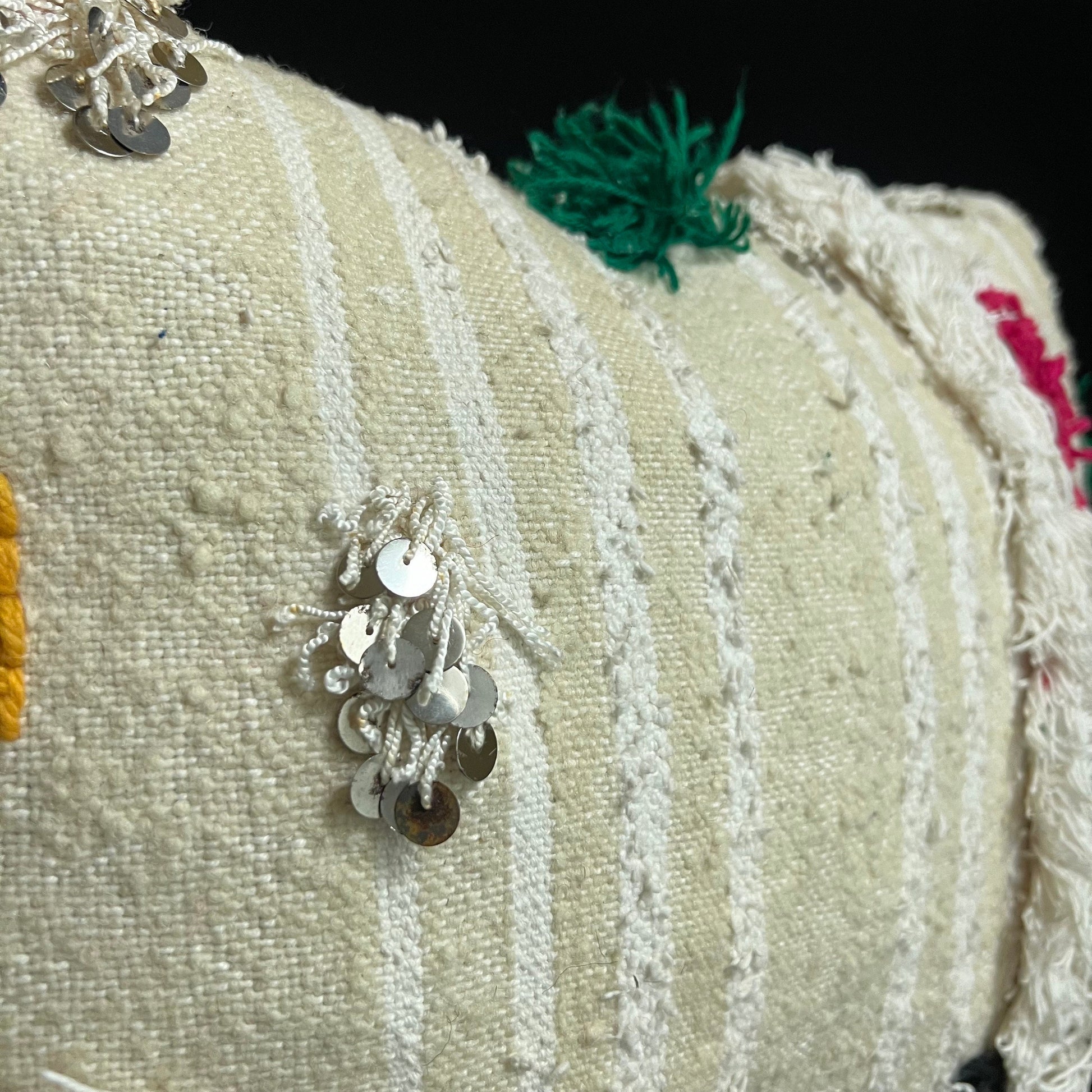 New White Cushions - Cushions, Modern Berber Pillows, Berber Pillows, Ottoman Pillows , Wool Pillows, and Bohemian Decoration.