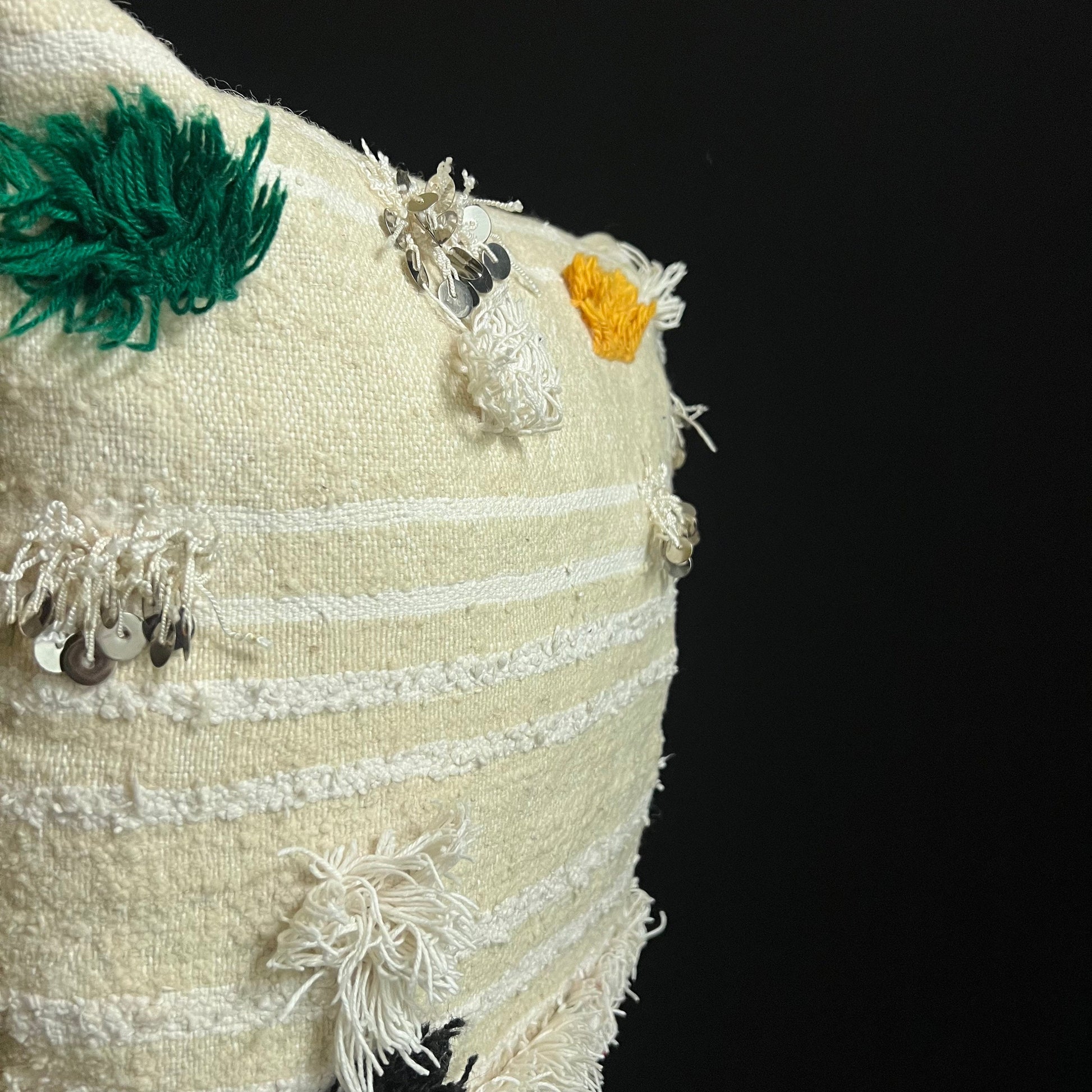 New White Cushions - Cushions, Modern Berber Pillows, Berber Pillows, Ottoman Pillows , Wool Pillows, and Bohemian Decoration.