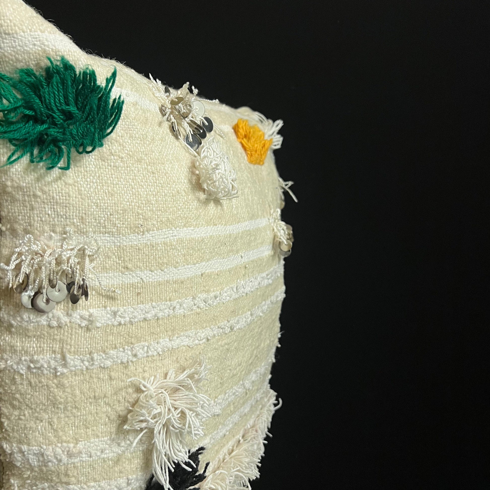 New White Cushions - Cushions, Modern Berber Pillows, Berber Pillows, Ottoman Pillows , Wool Pillows, and Bohemian Decoration.