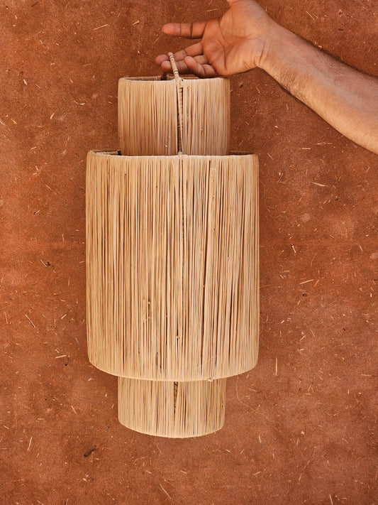 Raffia Pendant Light , Hanging Lamp Shade in Raffia