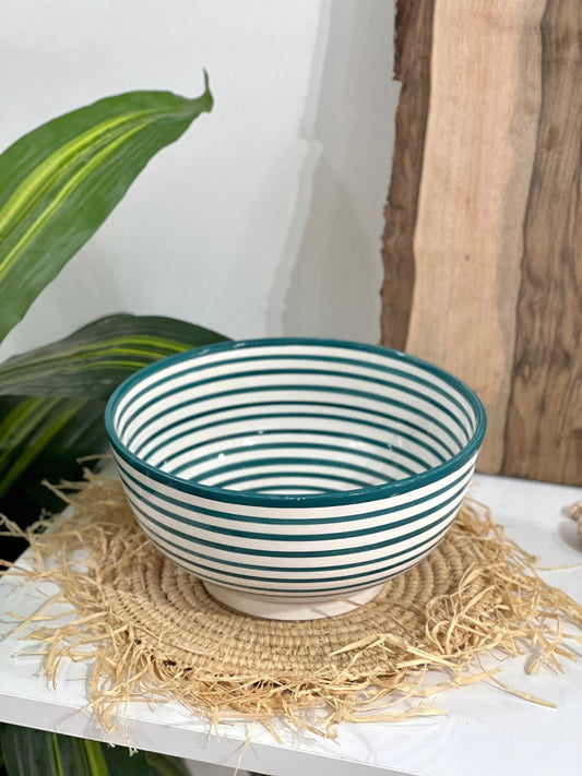 Handmade Ceramic Salad Bowl - (7.9 In) X (4 In) - Pottery Bowl - Large Salad Bowl - Handpainted Bowl - Ceramic Fruit Bowl - Modern Tableware