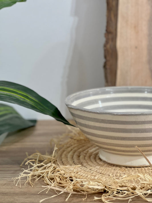 Handmade Ceramic Salad Bowl - (7.3In X 3.5In) - Pottery Bowl - Large Salad Bowl - Handpainted Bowl - Ceramic Fruit Bowl - Modern Tableware