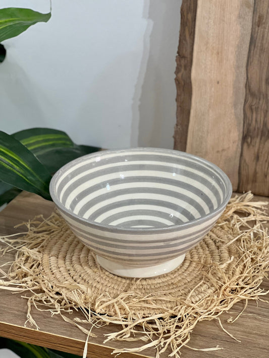 Handmade Ceramic Salad Bowl - (7.3In X 3.5In) - Pottery Bowl - Large Salad Bowl - Handpainted Bowl - Ceramic Fruit Bowl - Modern Tableware