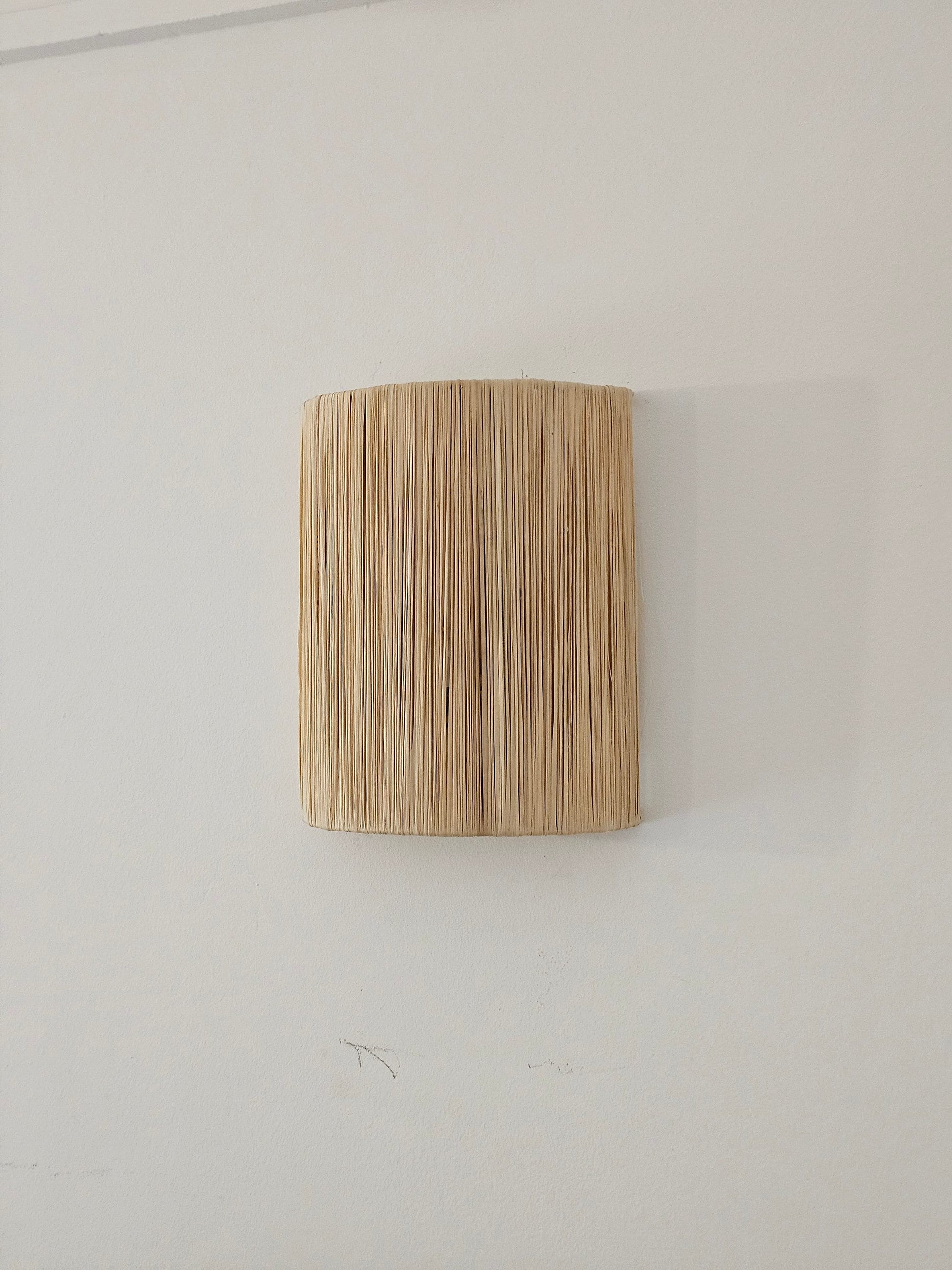Raffia Wall Light , Wall Decor Lighting in Raffia , Raffia Sconce