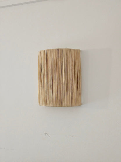 Raffia Wall Light , Wall Decor Lighting in Raffia , Raffia Sconce