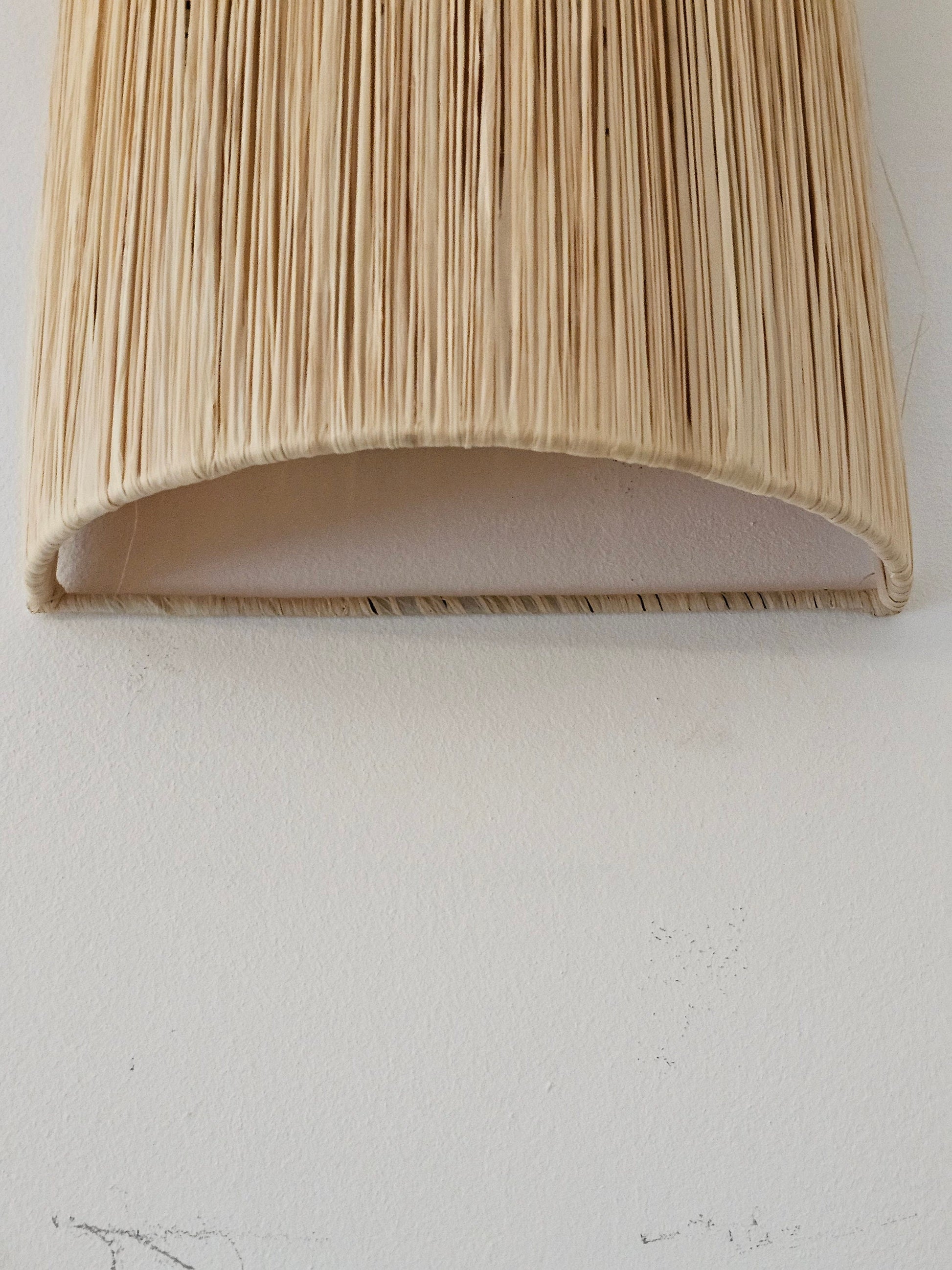 Raffia Wall Light , Wall Decor Lighting in Raffia , Raffia Sconce