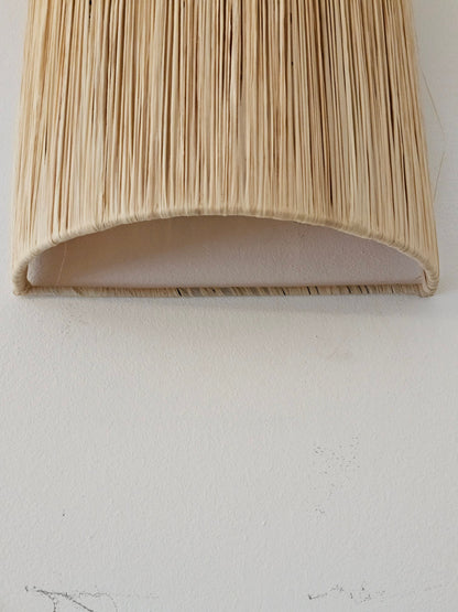 Raffia Wall Light , Wall Decor Lighting in Raffia , Raffia Sconce