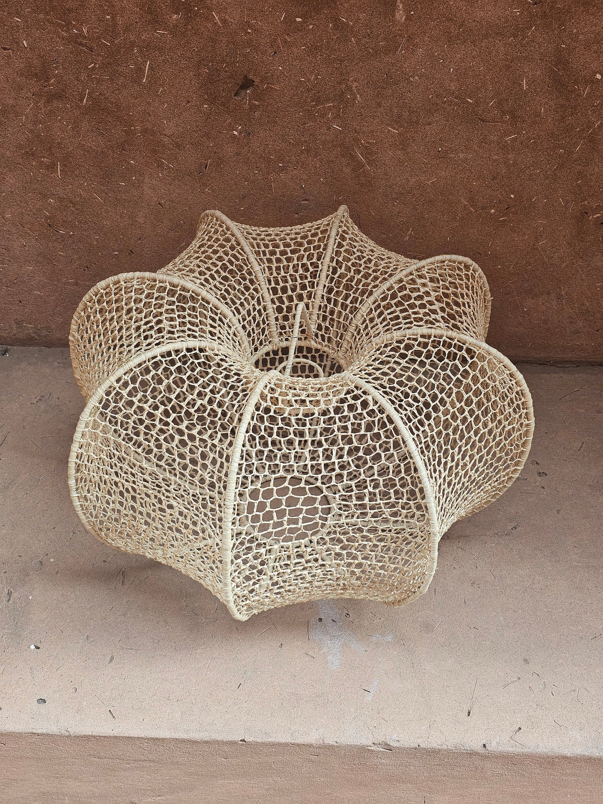 Raffia Pendant Light , Hanging Lamp Shade in Raffia