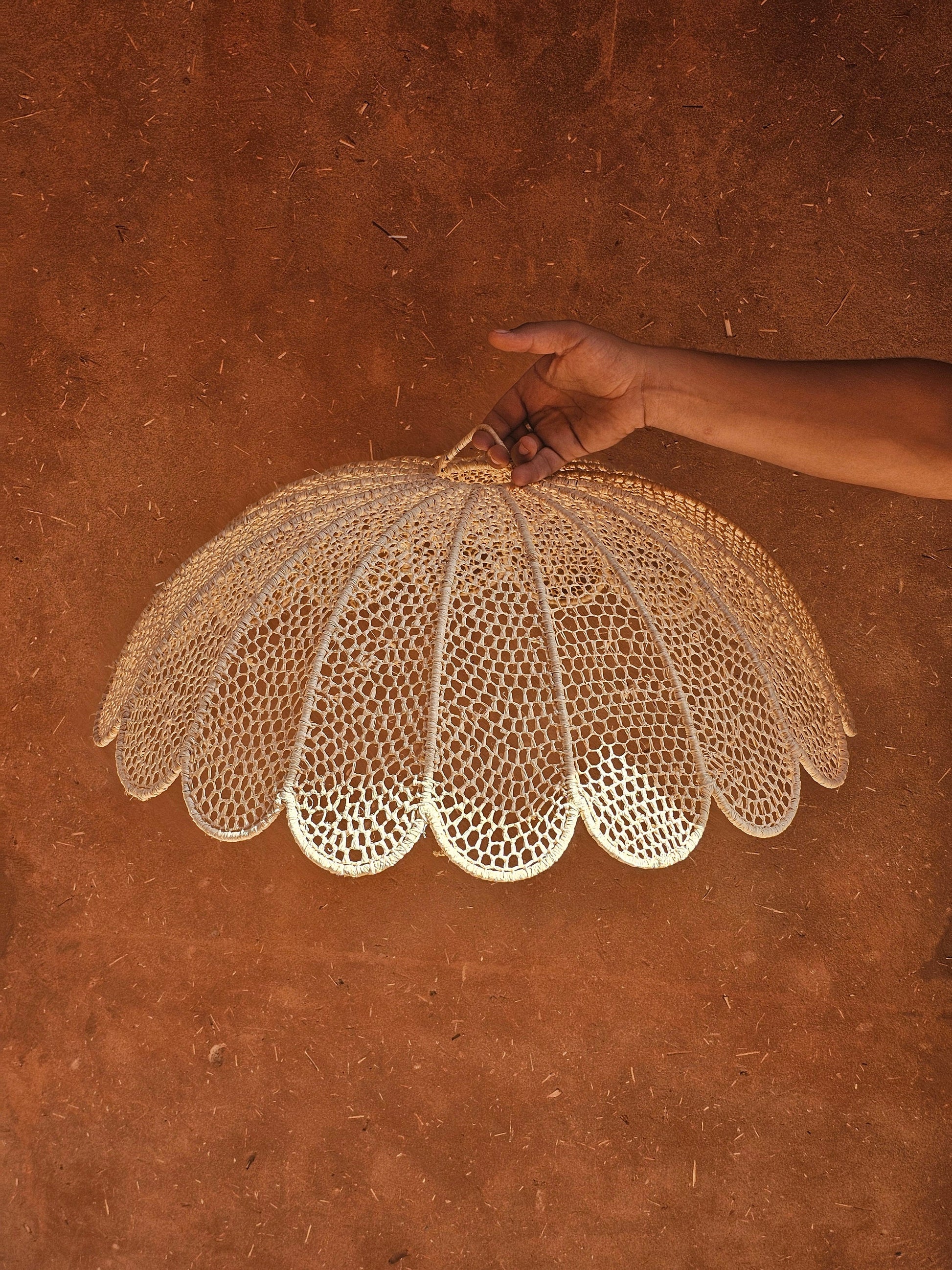 Raffia Pendant Light , Hanging Lamp Shade in Raffia