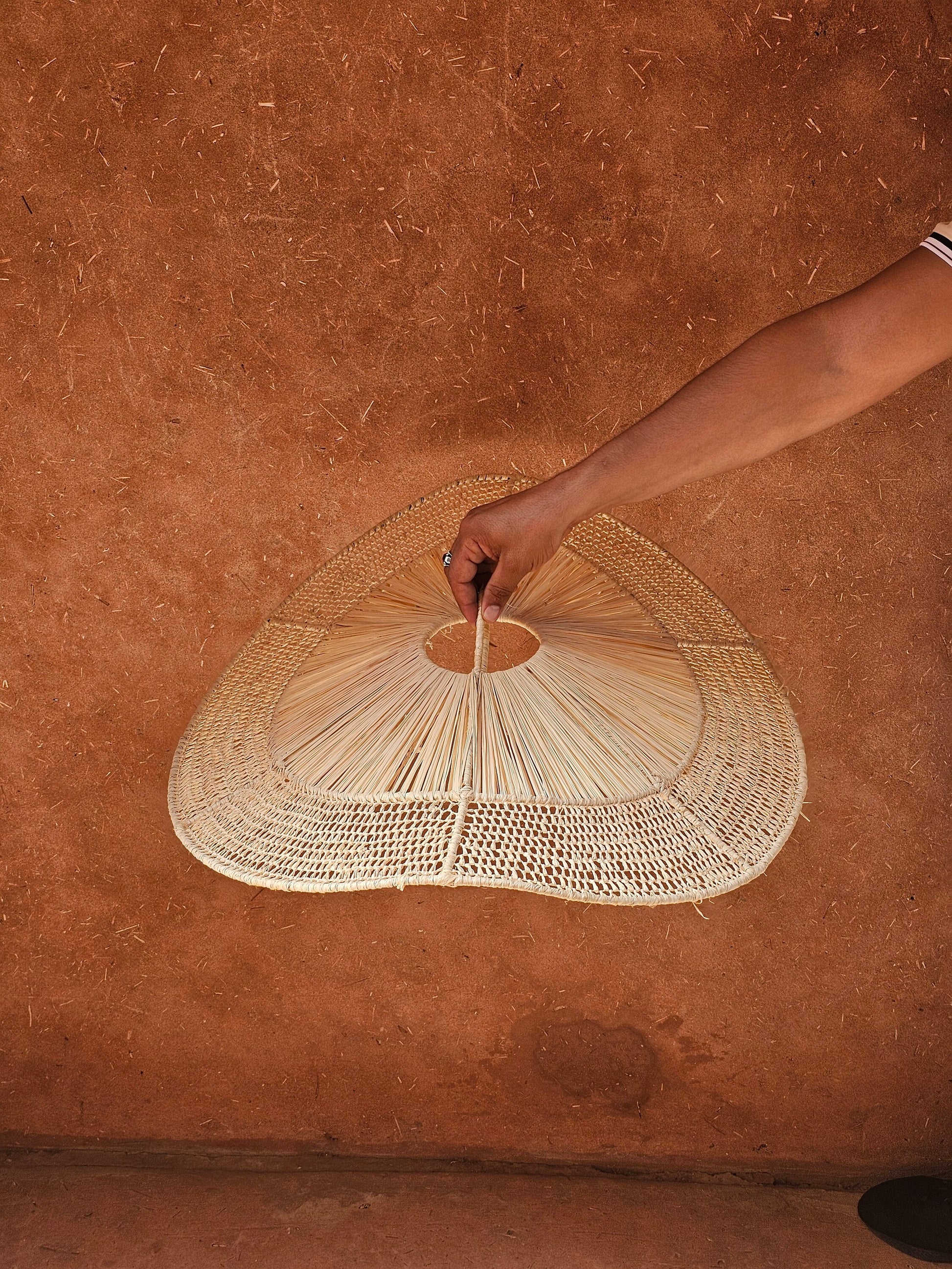 Raffia Pendant Light in Parasol Shape , Hanging Lampshade in Raffia
