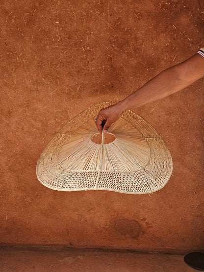 Raffia Pendant Light in Parasol Shape , Hanging Lampshade in Raffia