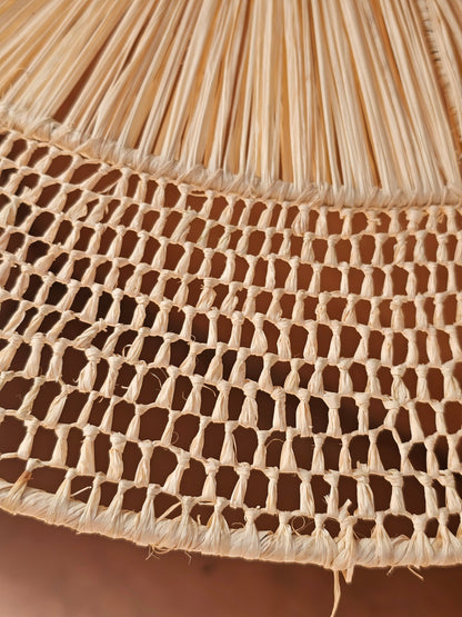 Raffia Pendant Light in Parasol Shape , Hanging Lampshade in Raffia