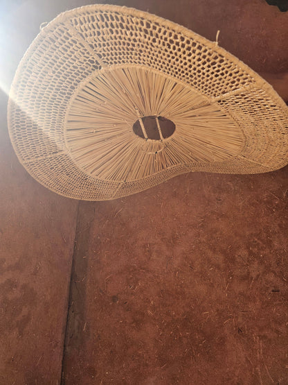 Raffia Pendant Light in Parasol Shape , Hanging Lampshade in Raffia