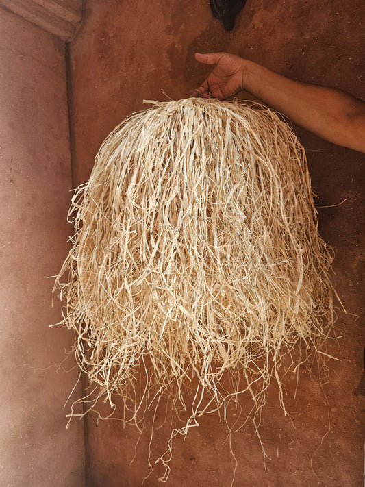 Raffia Pendant Light , Hanging Lamp Shade in Raffia