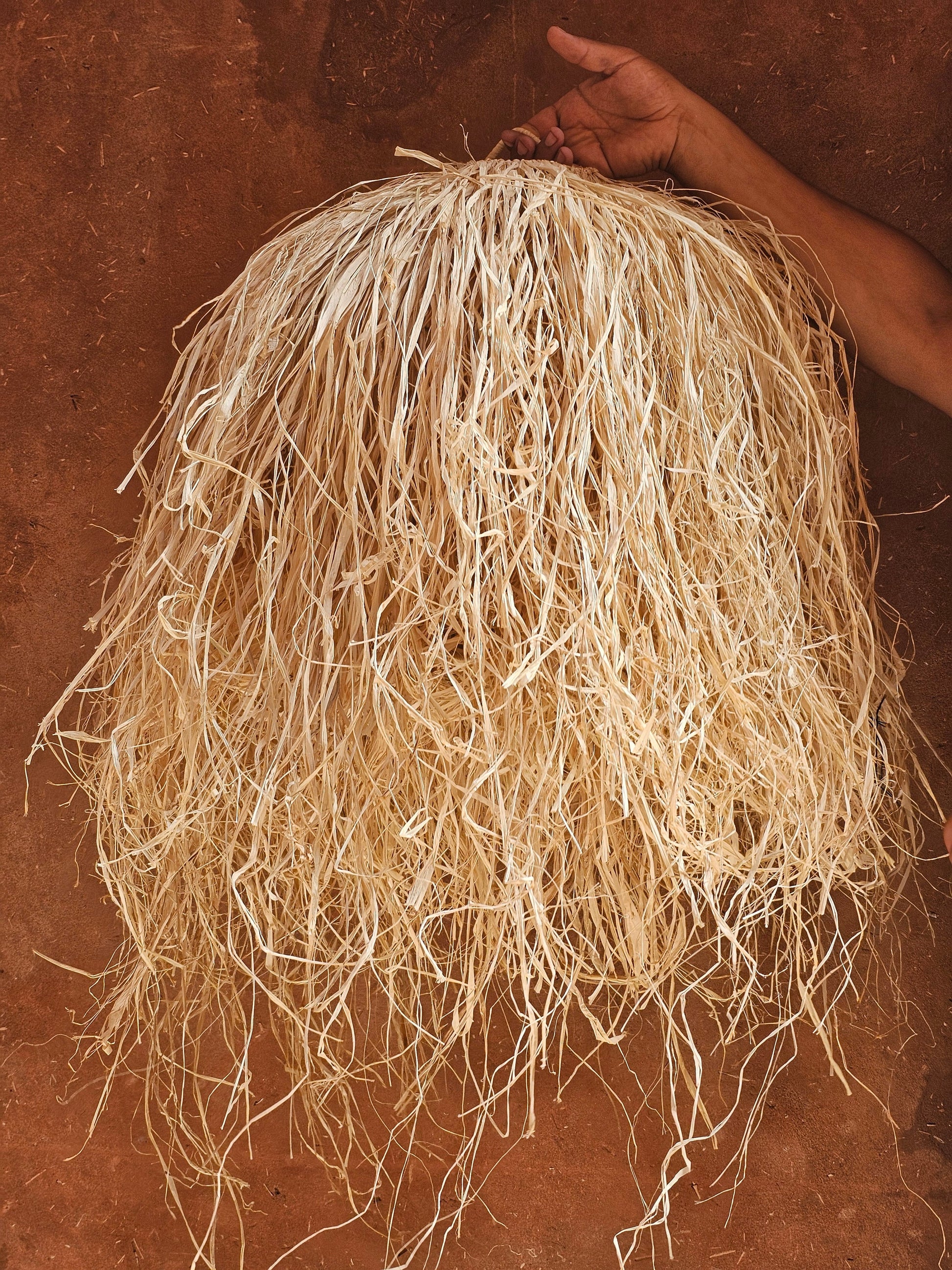 Raffia Pendant Light , Hanging Lamp Shade in Raffia