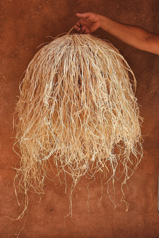 Raffia Pendant Light , Hanging Lamp Shade in Raffia