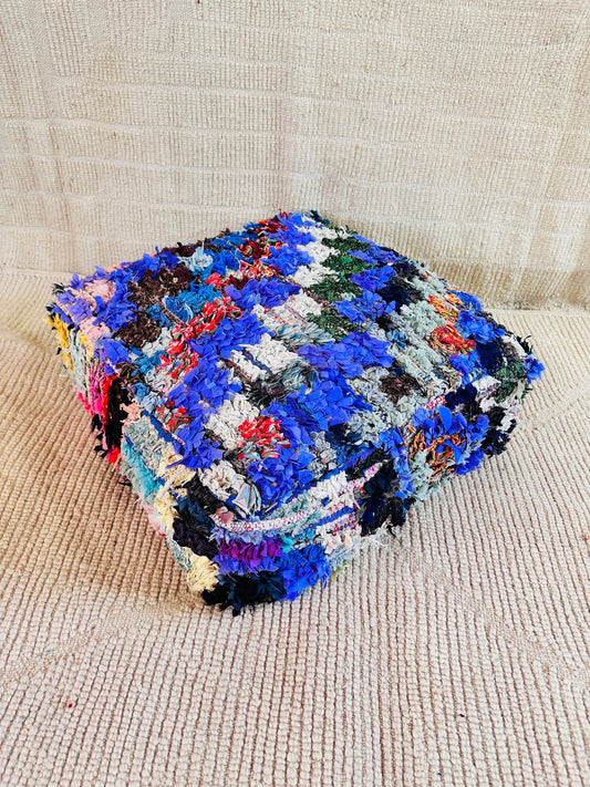 Kilim Pouf ,Multi Color Moroccan Pouf.Vintage Pouf .Beni Ouarain Pouf. Square Pouf .Outdoor Kilm Pouf.Yoga Meditation.Ottoman Pouf,Handmade