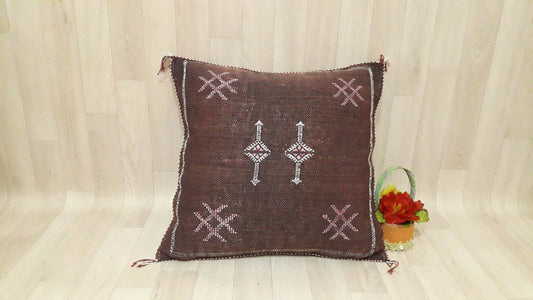 Cactus Silk Pillow Cover, Moroccan Sabra Cushion Cover , Boho Pillow, Sabra Cactus Silk Cushion,Decorative Sabra Silk Pillow