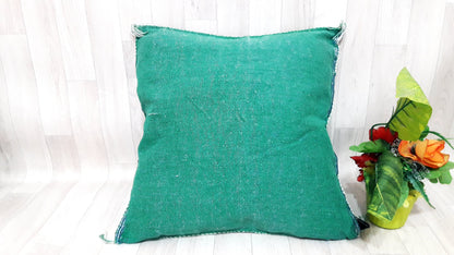 Cactus Silk Pillow, Moroccan Sabra Cushion, Handmade Cactus Silk Pillow, Berber Sabra Cushion, Pillow Throw, Moroccan Lumbar Sabra Cushion
