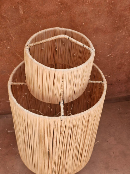 Raffia Pendant Light , Hanging Lamp Shade in Raffia
