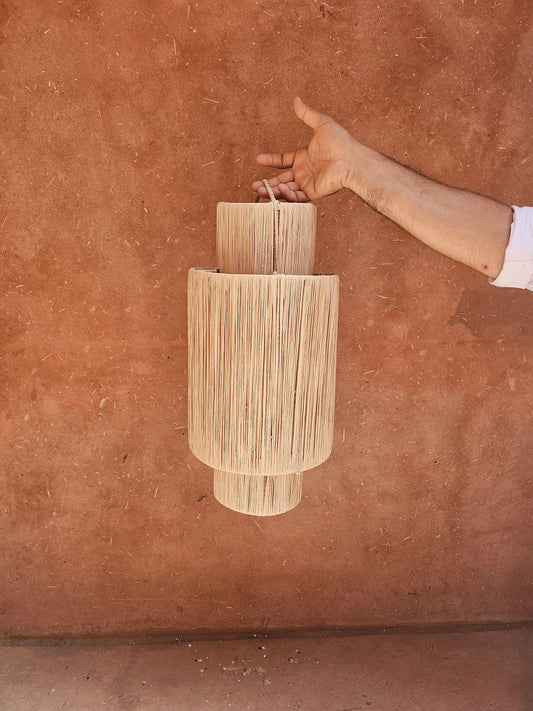 Raffia Pendant Light , Hanging Lamp Shade in Raffia