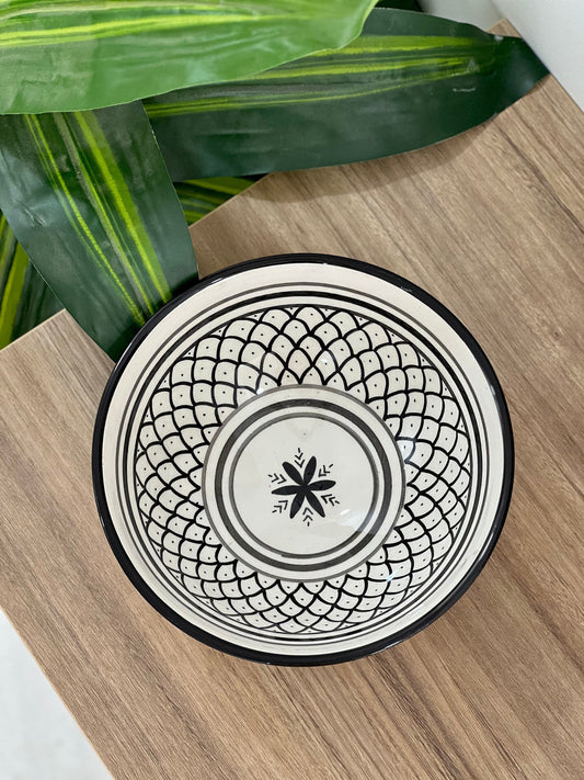 Handmade Ceramic Salad Bowl - (7.5In X 3.4In) - Pottery Bowl - Large Salad Bowl - Handpainted Moroccan Artisanal Bowl - Ceramic Fruit Bowl