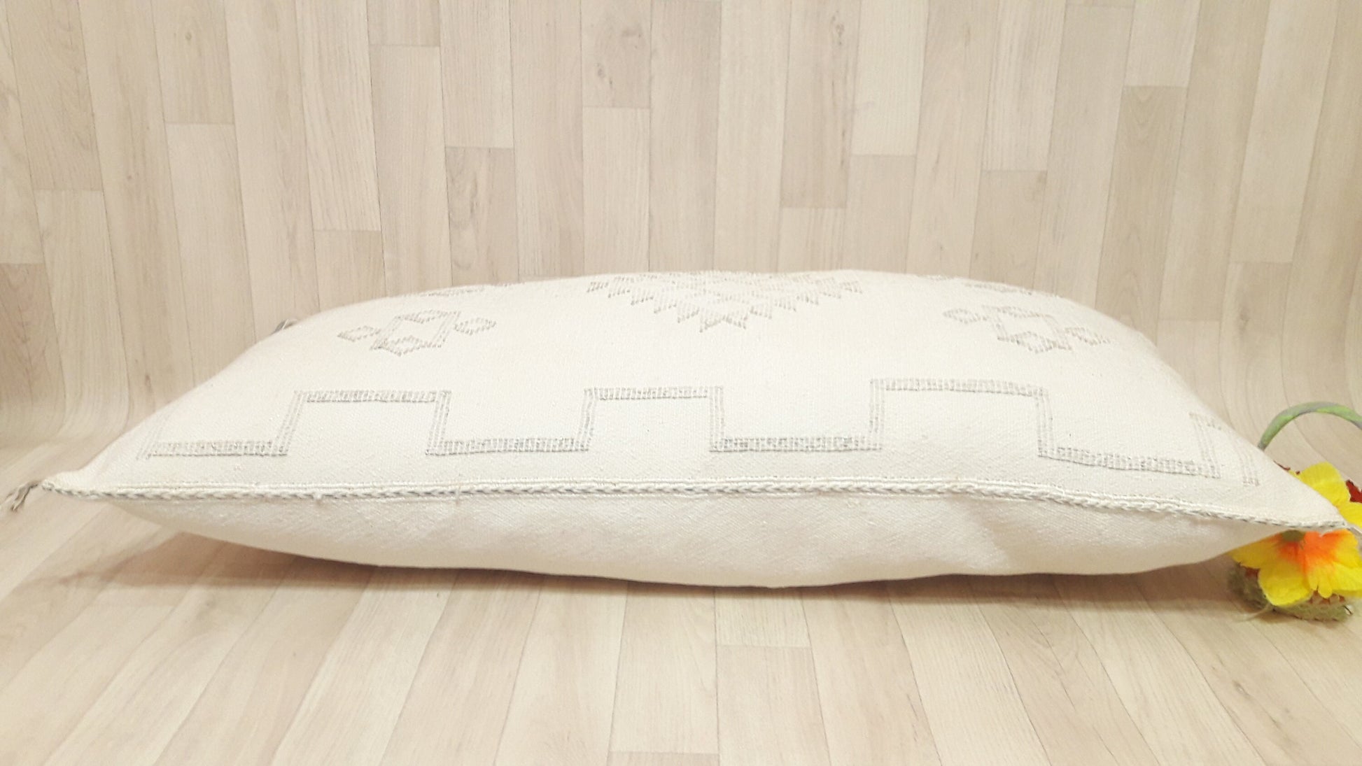 White Cactus Silk Pillow Cover, Moroccan Sabra Cushion Cover , Boho Cushion, Sabra Cactus Silk Cushion,Home Decor.Cactus Silk Lumbar Pillow