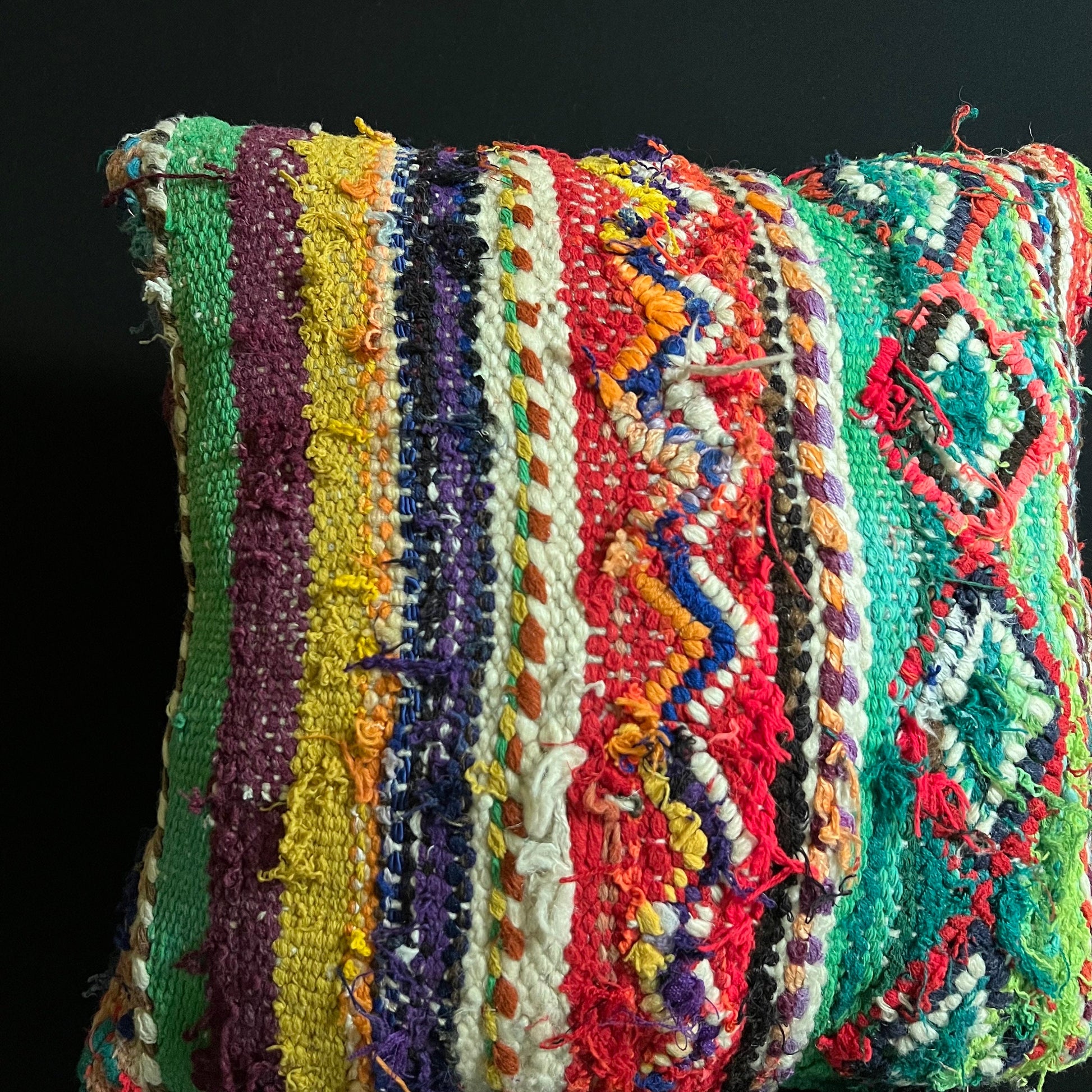 Exotic Boho Chic Moroccan Throw Pillows - Vintage Moroccan Pillows - Handmade Moroccan Pillows - Home Decor Pillowcase - Wool Pillow Covers.