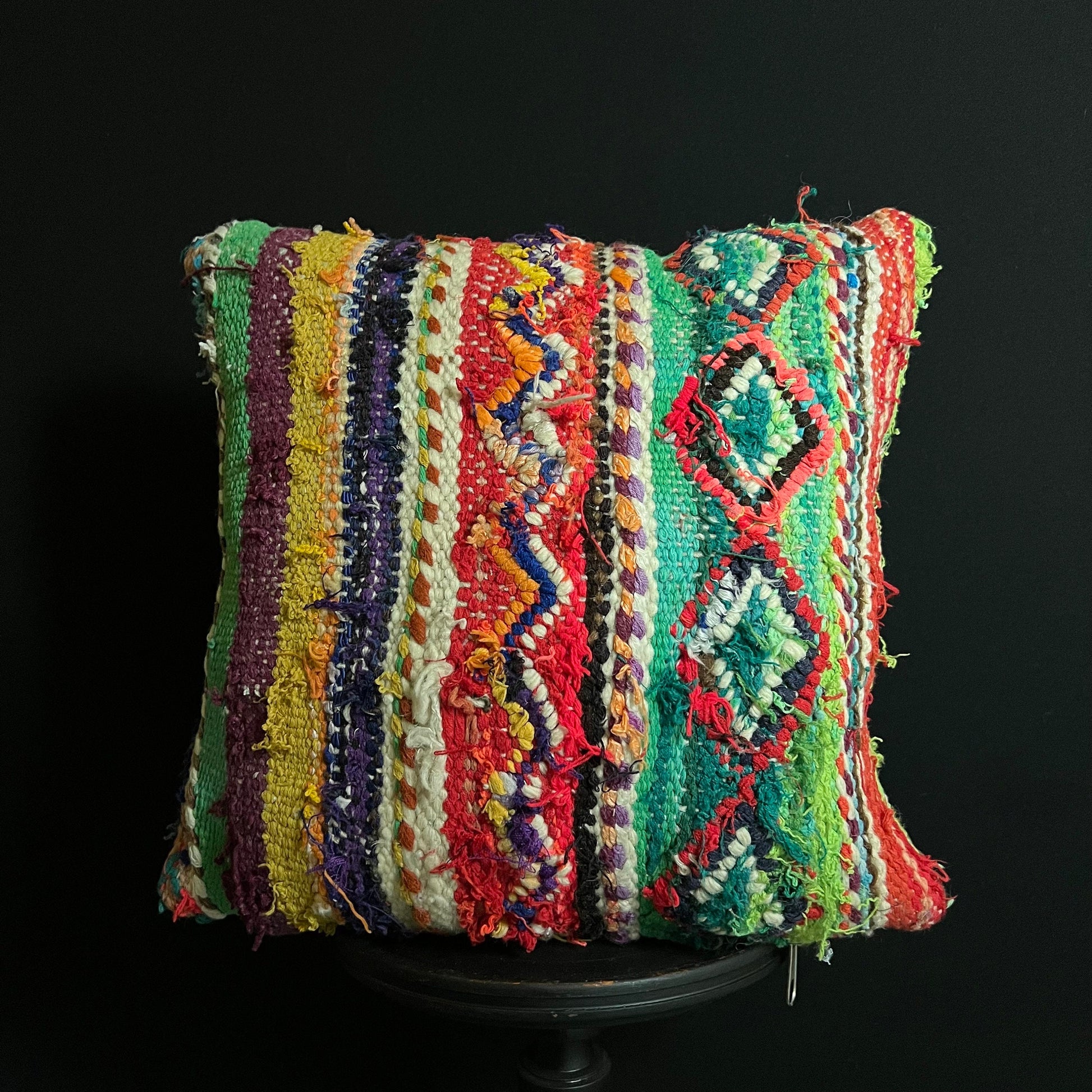 Exotic Boho Chic Moroccan Throw Pillows - Vintage Moroccan Pillows - Handmade Moroccan Pillows - Home Decor Pillowcase - Wool Pillow Covers.