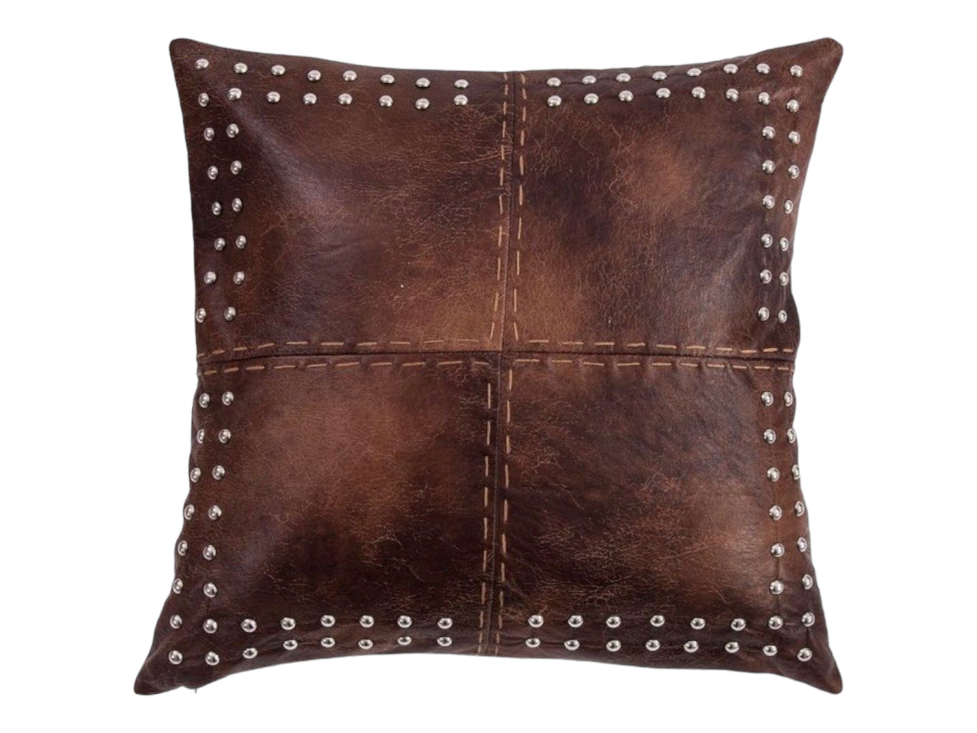 Handmade Leather Pillow Case. Genuine Lambskin Leather Pillow Cover. Sofa Cushion. Boho Black Brown Pillow Case. Square Leather Pillow Cover