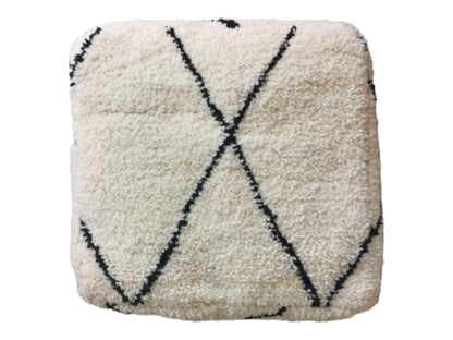 Handmade Moroccan Ottoman Pouf, Moroccan Kilim Pouf, Checker Ottoman, Moroccan Kilim Pouf, Berber Floor Cushion, Large Floor Cushion Seating