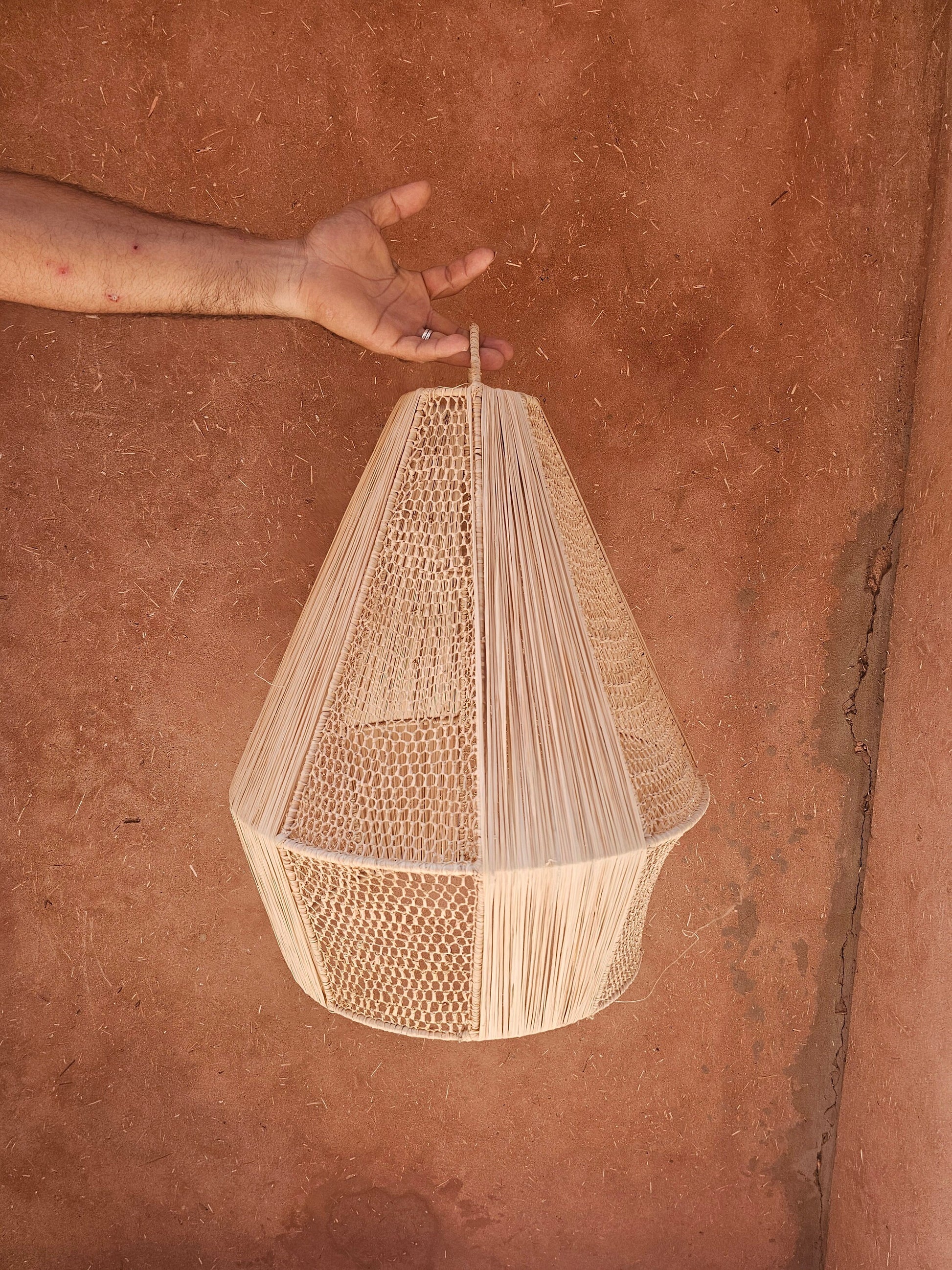 Raffia Pendant Light , Hanging Lamp Shade in Raffia
