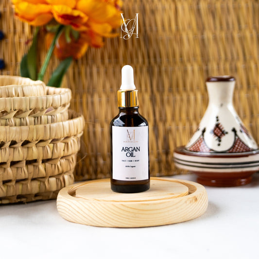 ARGAN OIL MOROCCAN - 100 % Pure Natural Organic Cold Pressed Moisturizer for Skin - Anti-Aging Oil - Hair Care and Skin Care