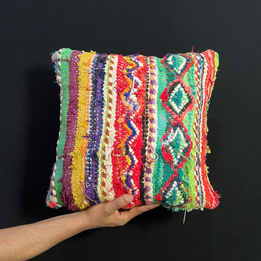 Exotic Boho Chic Moroccan Throw Pillows - Vintage Moroccan Pillows - Handmade Moroccan Pillows - Home Decor Pillowcase - Wool Pillow Covers.