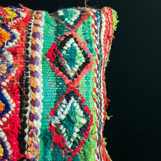 Exotic Boho Chic Moroccan Throw Pillows - Vintage Moroccan Pillows - Handmade Moroccan Pillows - Home Decor Pillowcase - Wool Pillow Covers.