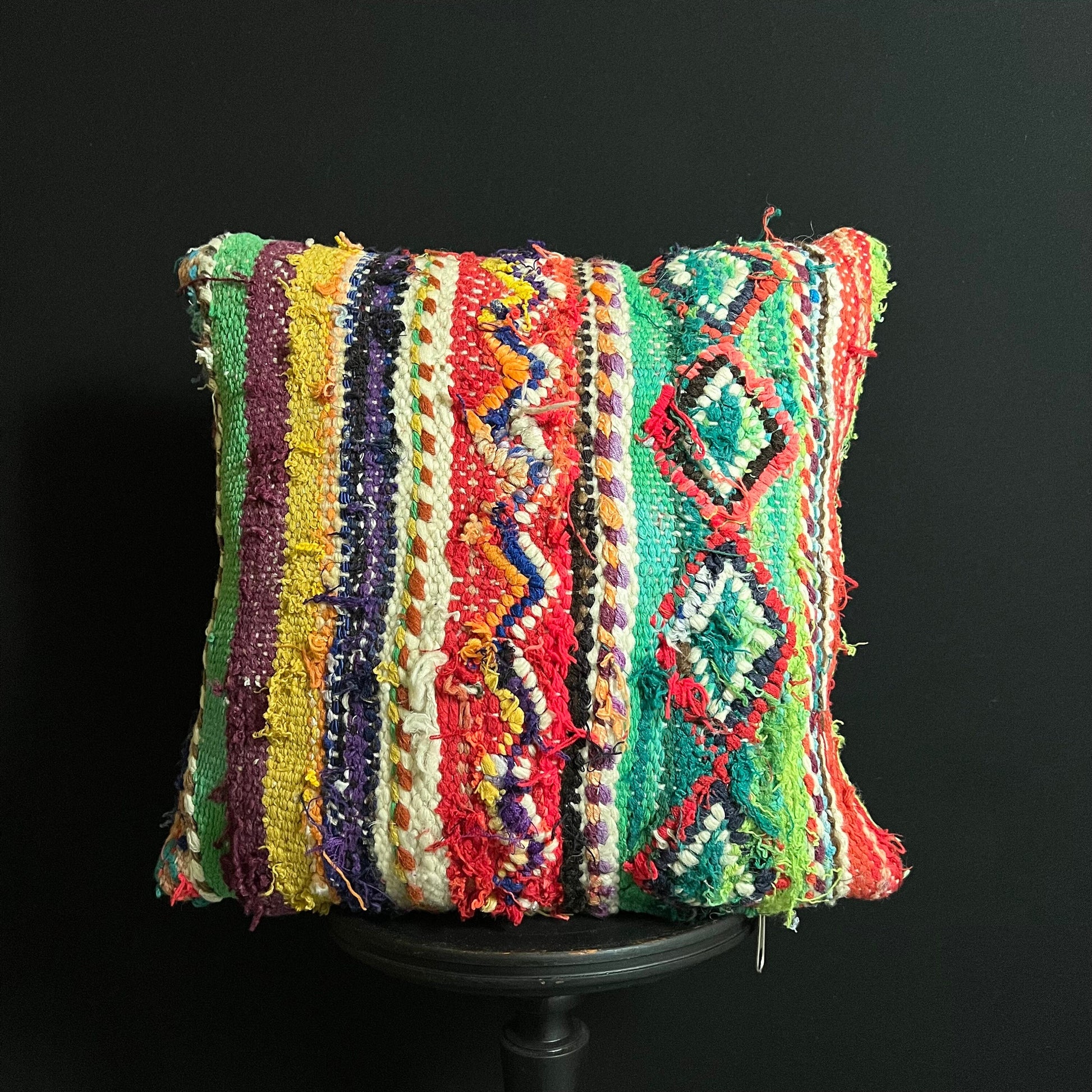 Exotic Boho Chic Moroccan Throw Pillows - Vintage Moroccan Pillows - Handmade Moroccan Pillows - Home Decor Pillowcase - Wool Pillow Covers.