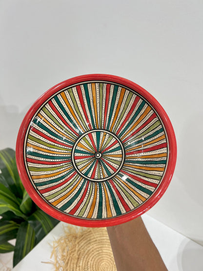 Moroccan Handmade Ceramic Salad Bowl | Hand Painted Moroccan Artisanal Bowl | Decorative Bowl | Ceramic Mixing Bowls | Ceramic Serving Bowls