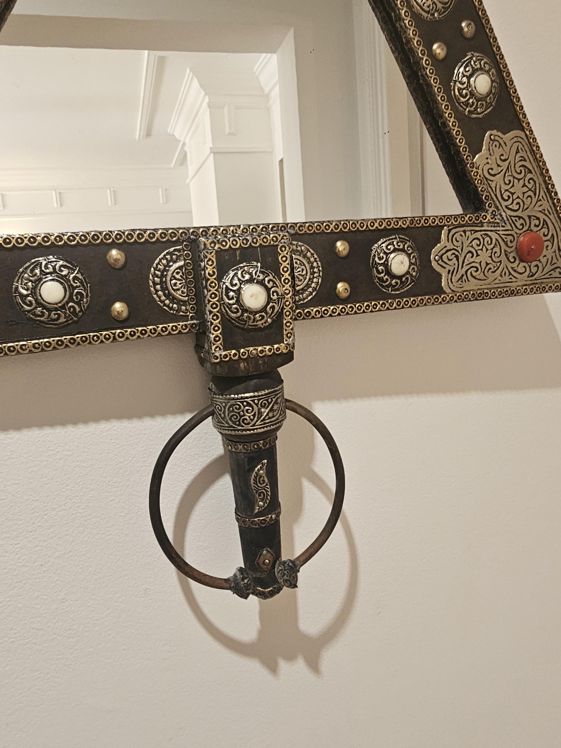 Moroccan Brass Mirror , Berber Mirror in Brass