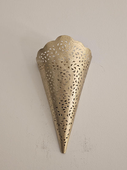 Moroccan Brass Wall Sconce, Brass Wall Lamp