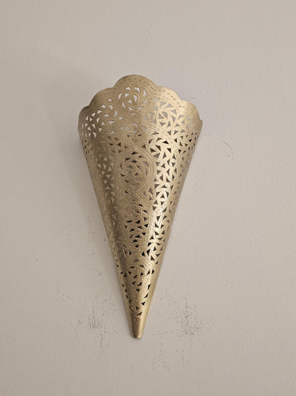 Moroccan Brass Wall Sconce, Brass Wall Lamp