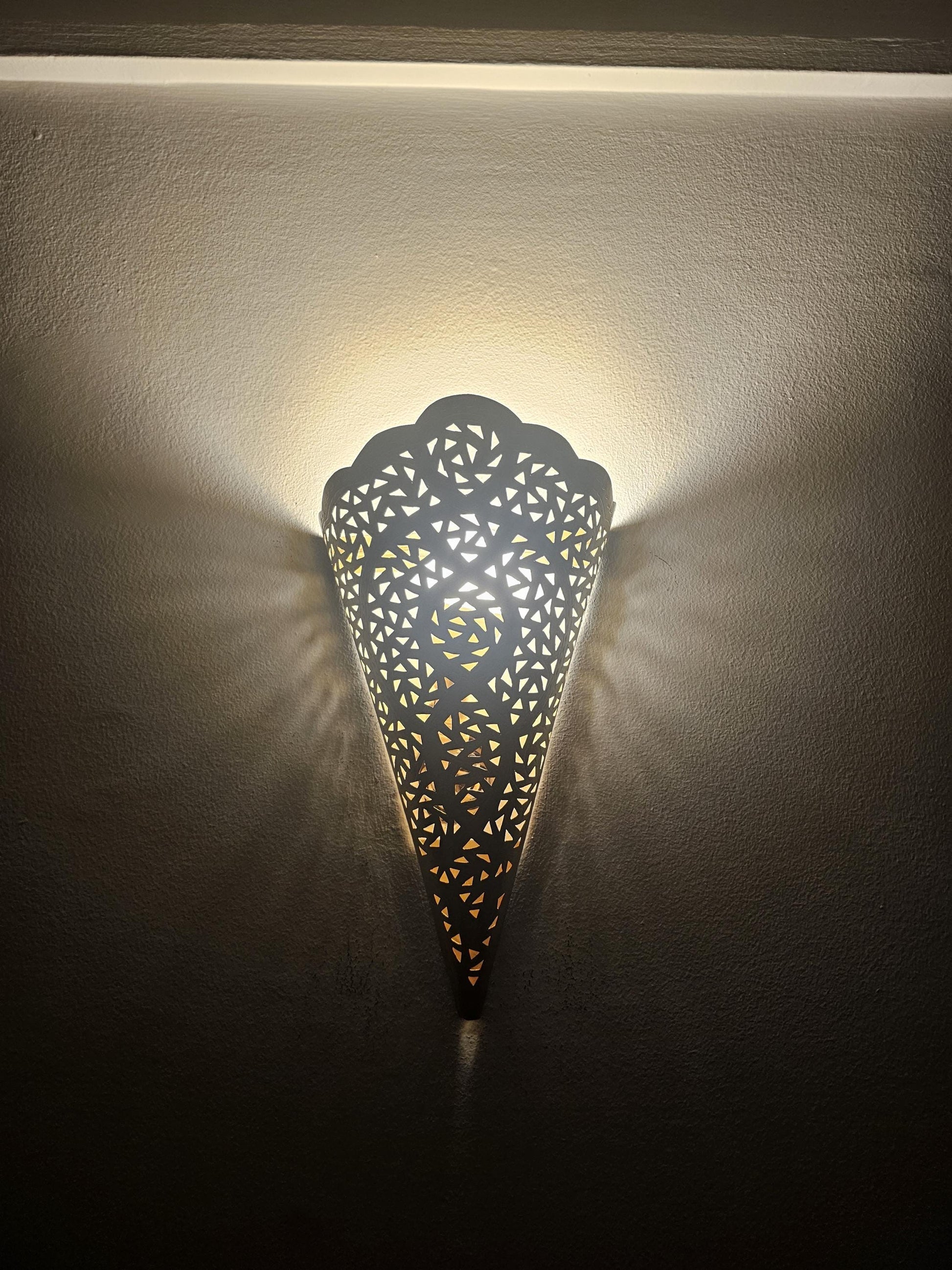 Moroccan Brass Wall Sconce, Brass Wall Lamp