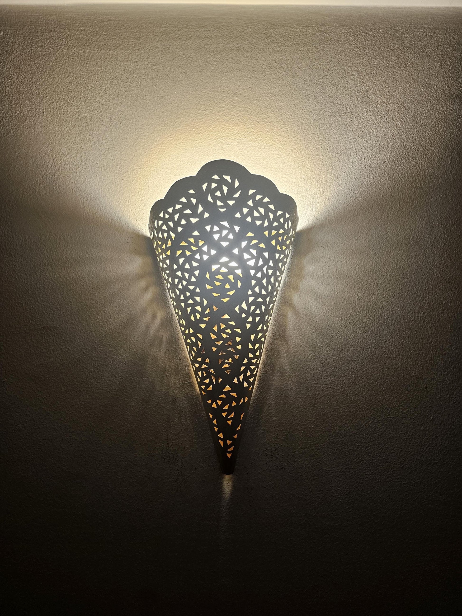 Moroccan Brass Wall Sconce, Brass Wall Lamp